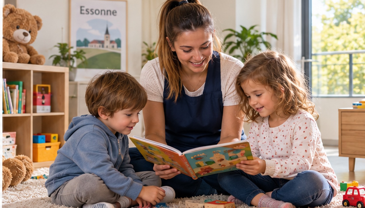 Garde d’enfants à domicile avec une professionnelle Agence-Vie dans l’Essonne