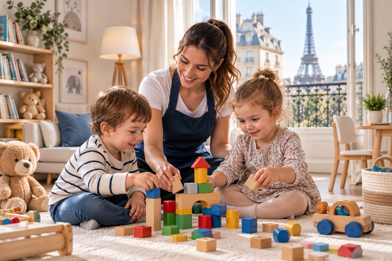 Garde d’enfants à domicile avec une professionnelle Agence-Vie à Paris